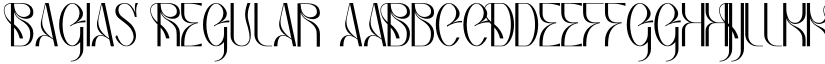 Bagias Regular font
