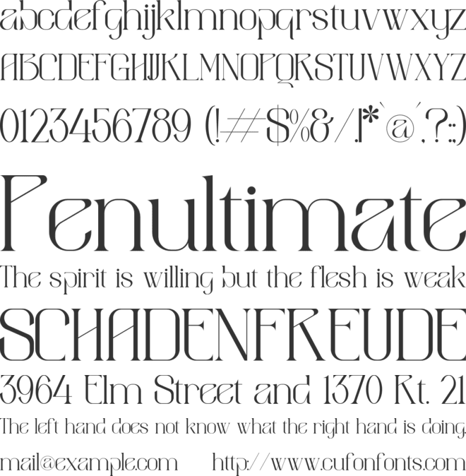 aimstesa font preview