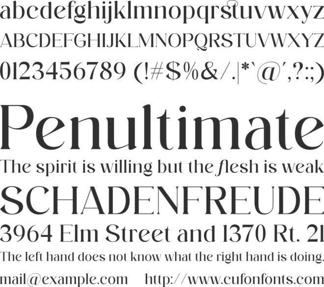 Aftesto font preview