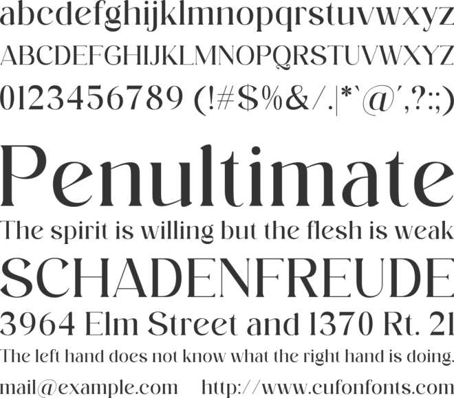 Aftesto font preview