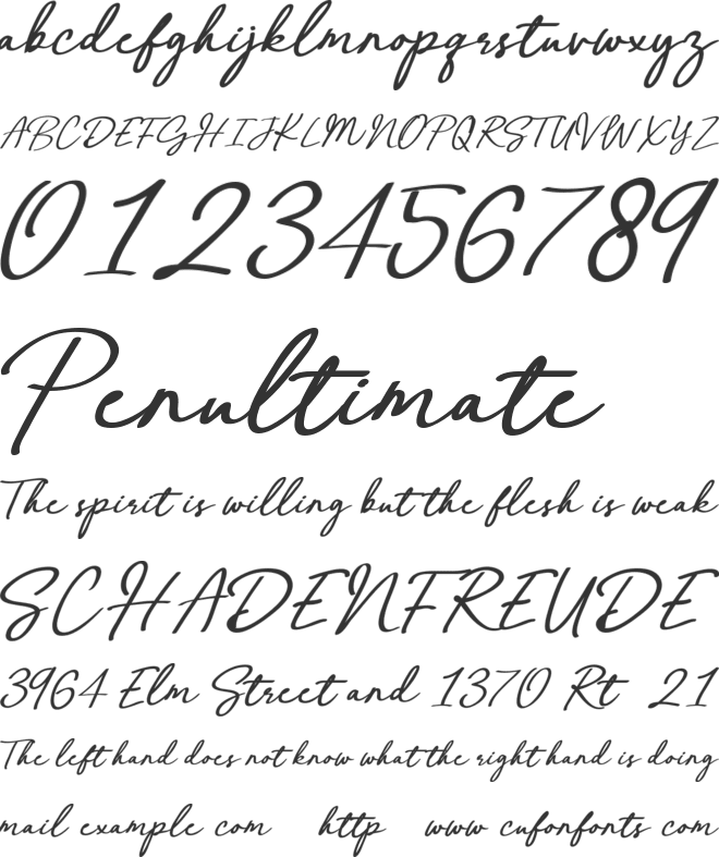 Ceverland font preview