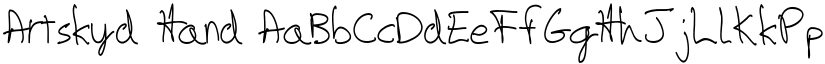 Artskyd Hand font