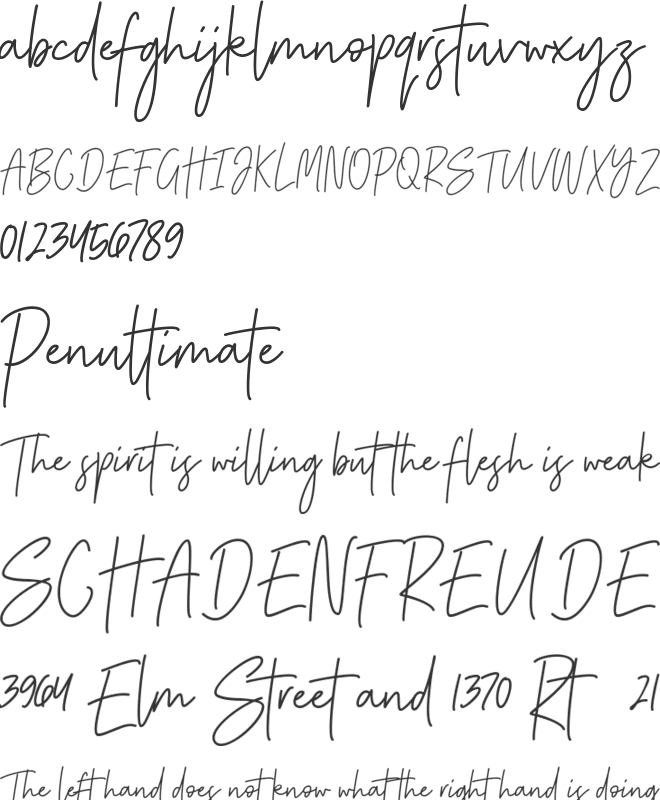 Gisella Jane font preview