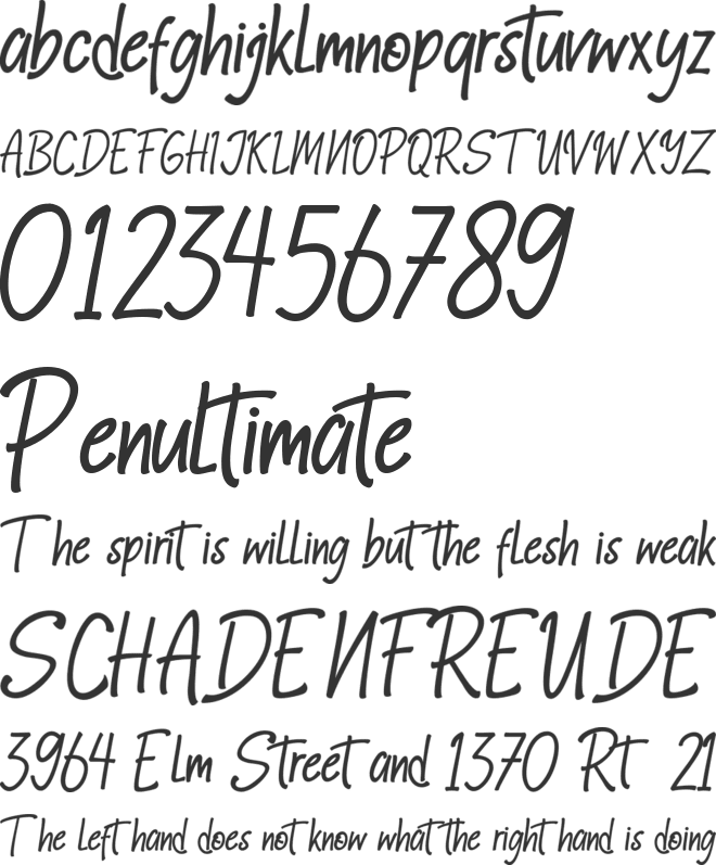 Pickford font preview
