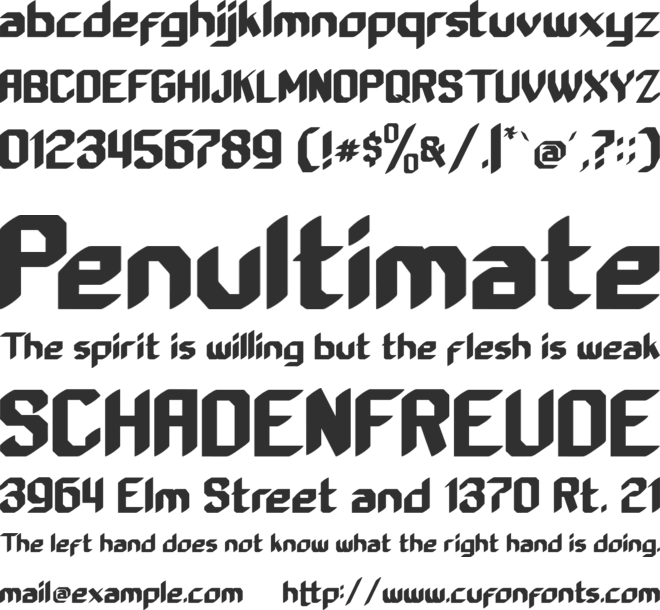 OLVO font preview