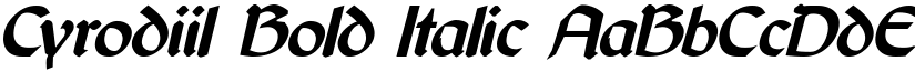 Cyrodiil Bold Italic font