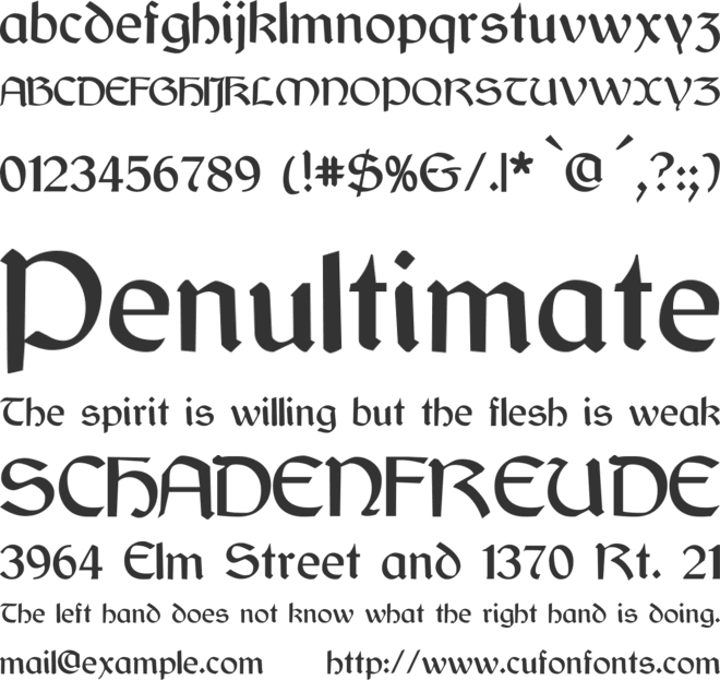 Cyrodiil font preview