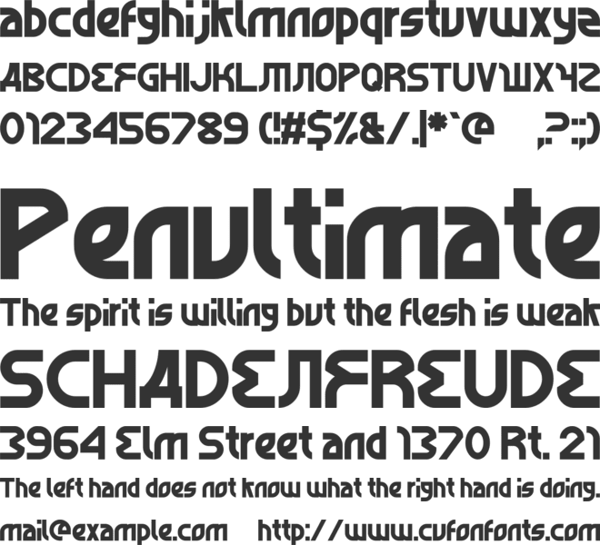 alghorie bald font preview