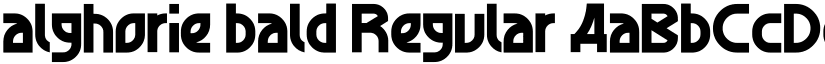 alghorie bald Regular font