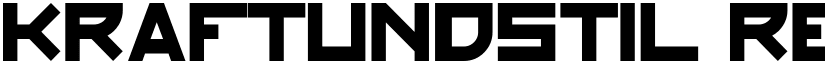 KraftUndStil Regular font