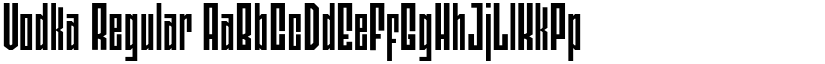 Vodka Regular font