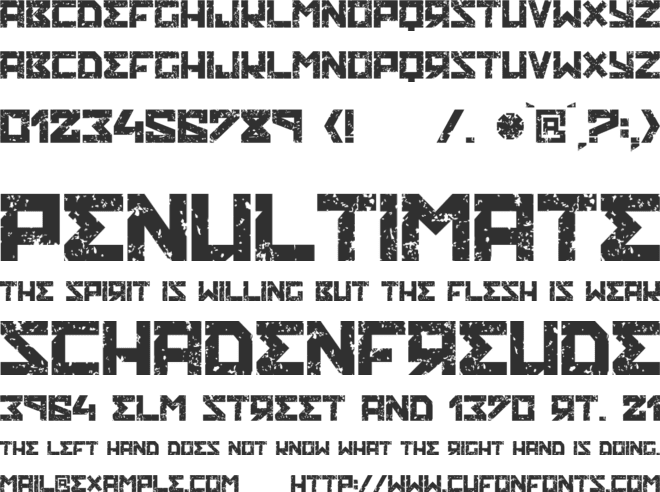 RUSKOF font preview