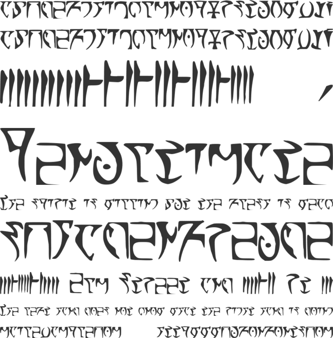 Skyrim_Daedra font preview