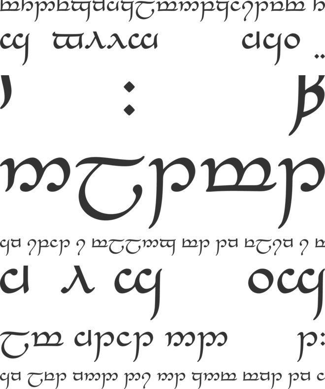 Tengwar_Eldanaro font preview
