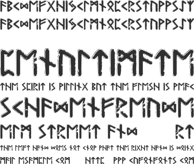 Gunfjaun Runic font preview