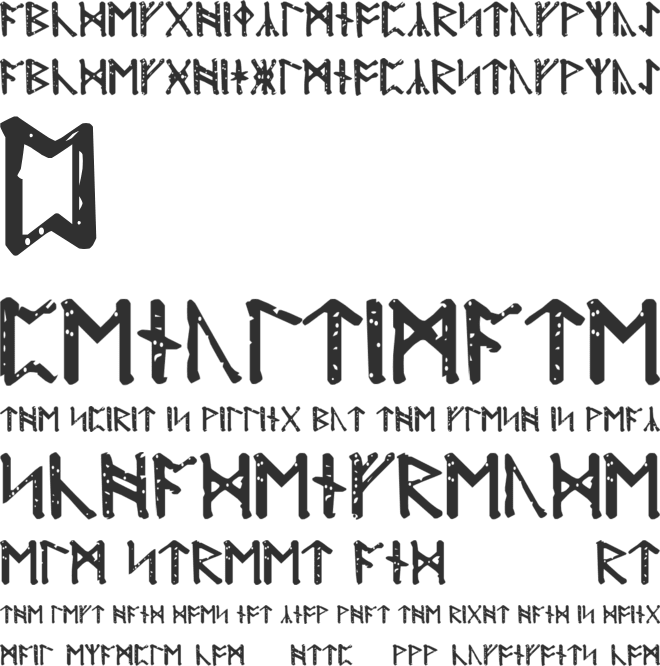 Modraniht Runic font preview
