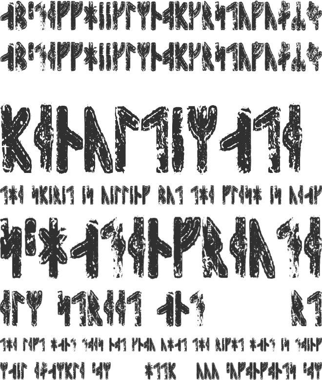 Sleipnir Runic font preview