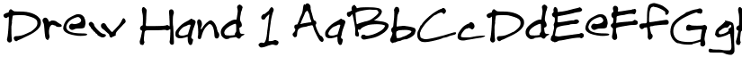 Drew Hand 1 font