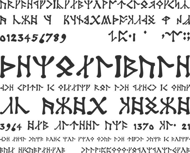 Angerthas font preview