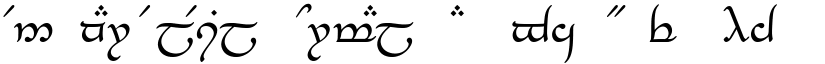 Tengwar-Elesil Normal font