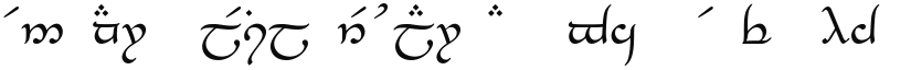 Tengwar-Elesil Regular font