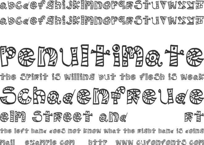 MTF Scribblie font preview