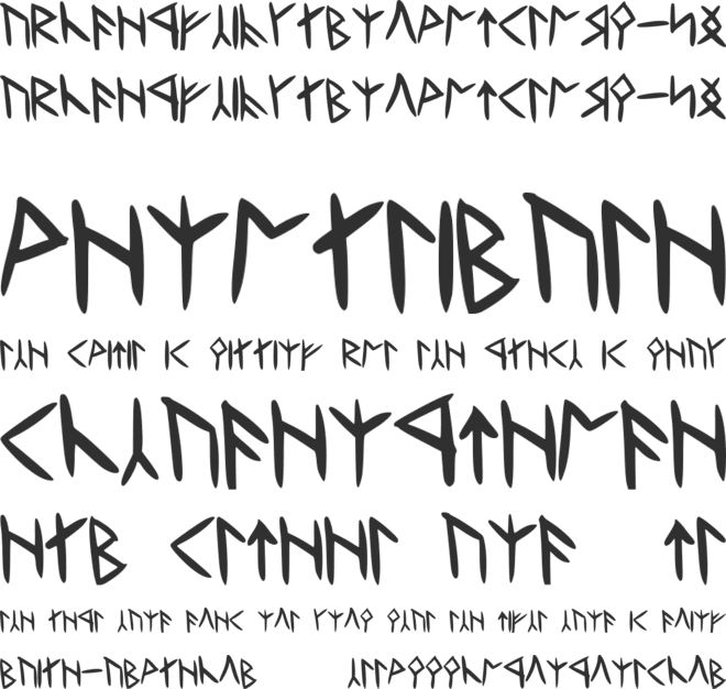 Dwarvinian font preview