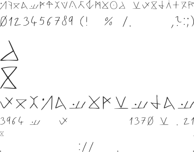 Hjorian Runes font preview