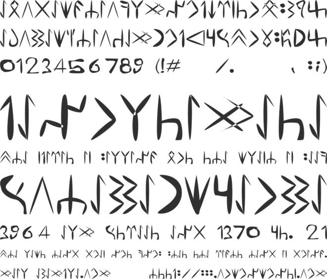 Tuzluca TDD font preview