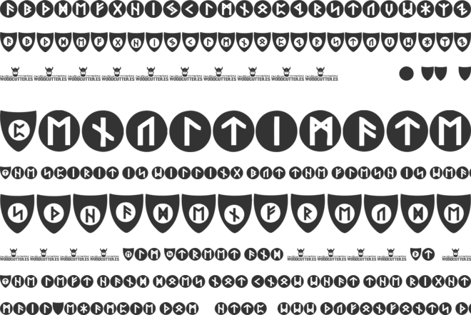 Viking Runes Shields font preview