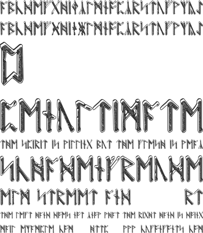 Beowulf Runic font preview