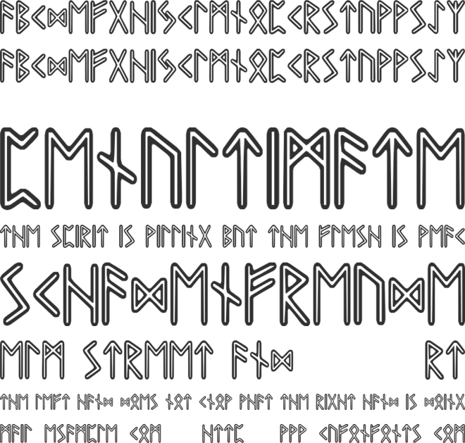 Graip Runic font preview