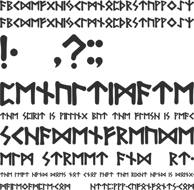 Bubble_Runes font preview