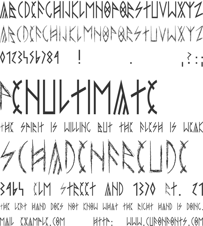 esthajnal font preview