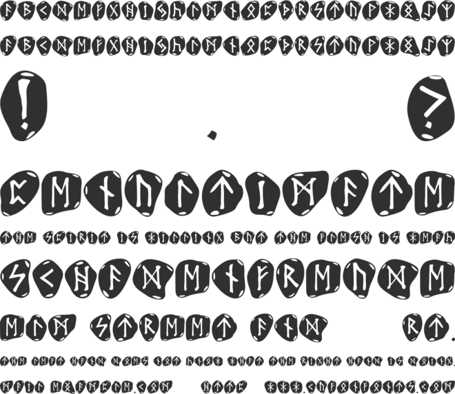 Stone Runes font preview