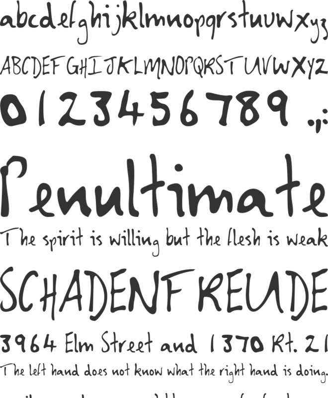 Shirley font preview