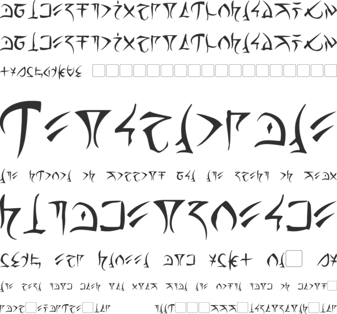 Barazhad font preview