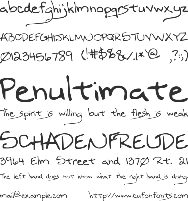 Nineteen font preview