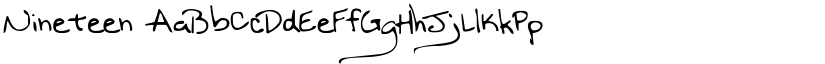 Nineteen font