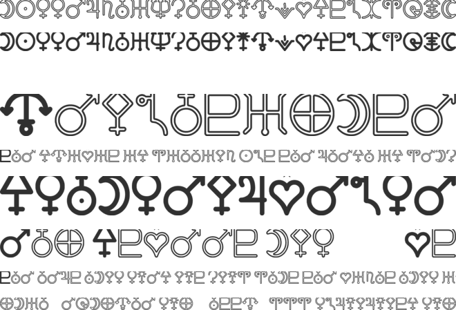 Astronomic Signs St font preview