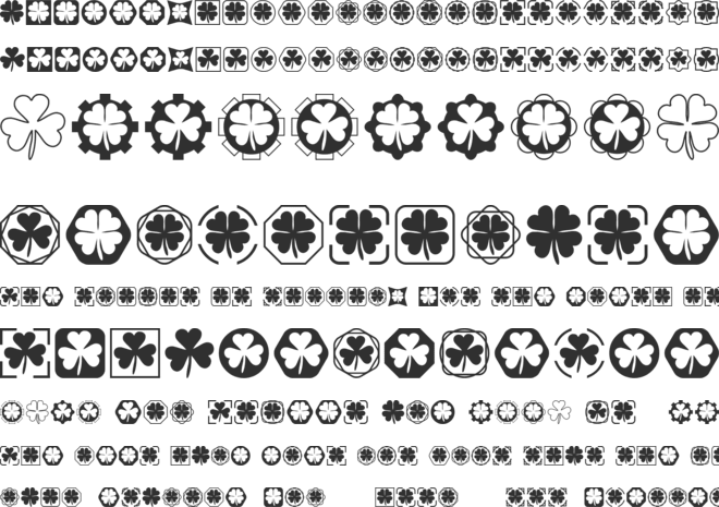 Clover Things font preview