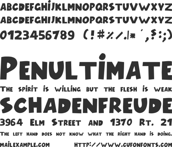 Model font preview