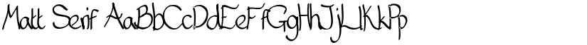 Matt Serif font