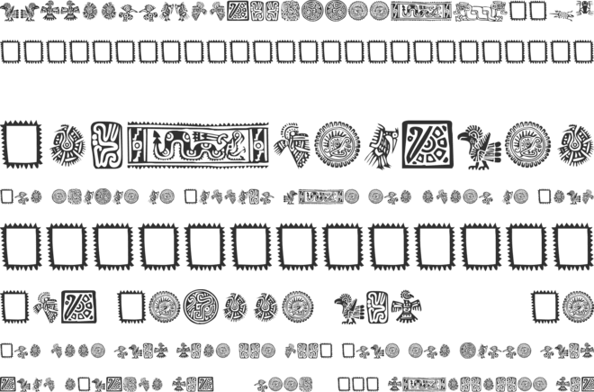 Mexican Ornaments font preview