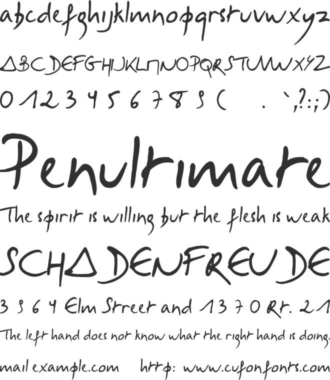 Selus font preview