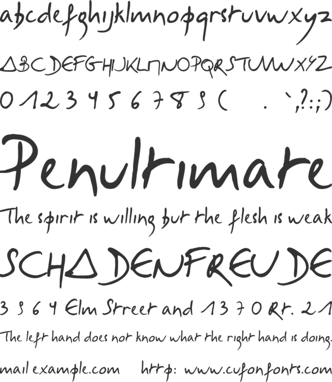 Selus font preview