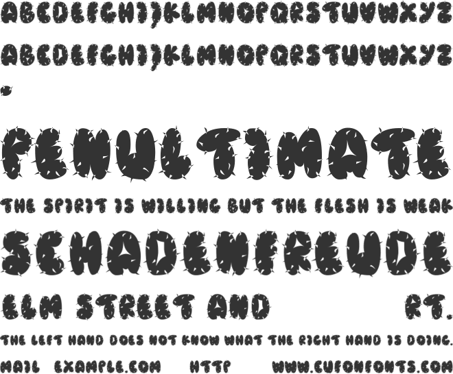 Caramba font preview