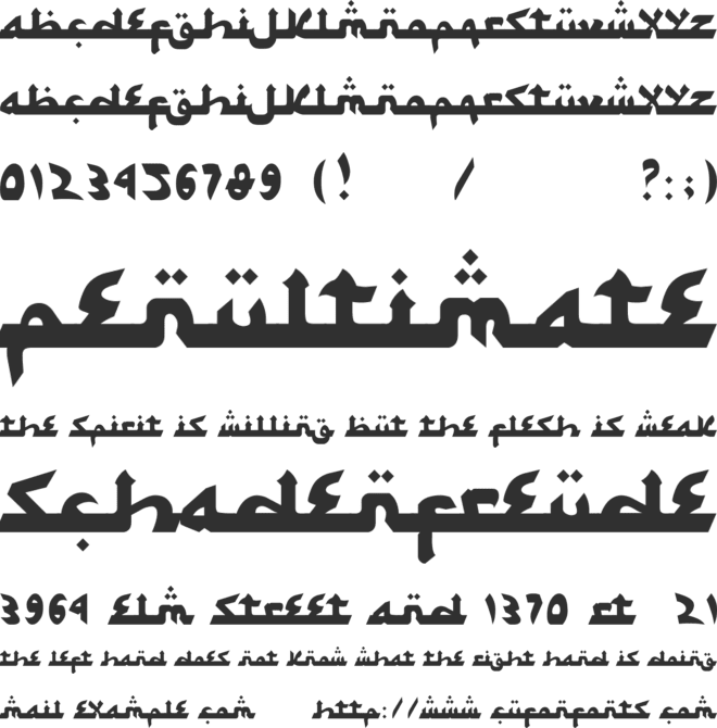 Syawal Khidmat font preview