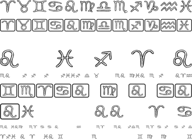 Horoscopicus font preview