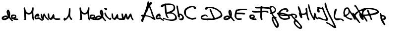 de Manu 1 Medium font